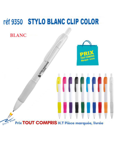 STYLO BLANC GRIP COLOR REF 9350 9350 Stylos plastiques  0,74 €