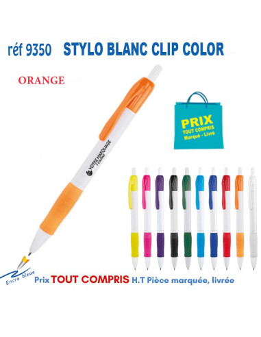 STYLO BLANC GRIP COLOR REF 9350 9350 Stylos plastiques  0,74 €