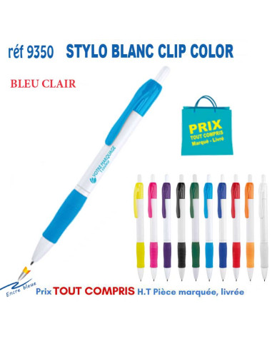 STYLO BLANC GRIP COLOR REF 9350 9350 Stylos plastiques  0,74 €