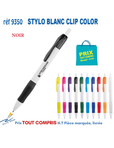 STYLO BLANC GRIP COLOR REF 9350 9350 Stylos plastiques  0,74 €