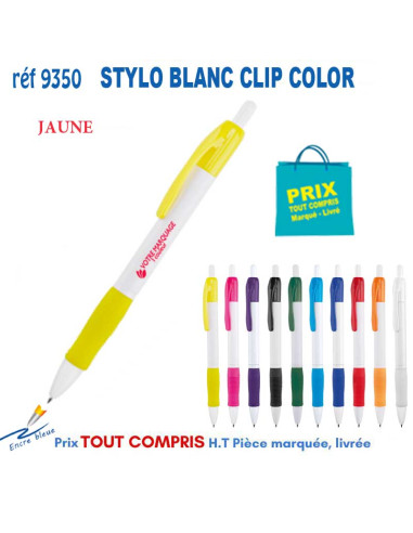 STYLO BLANC GRIP COLOR REF 9350 9350 Stylos plastiques  0,74 €