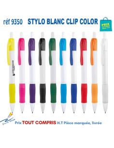 STYLO BLANC GRIP COLOR REF 9350 9350 Stylos plastiques  0,74 €