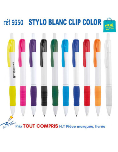STYLO BLANC GRIP COLOR REF 9350 9350 Stylos plastiques  0,74 €