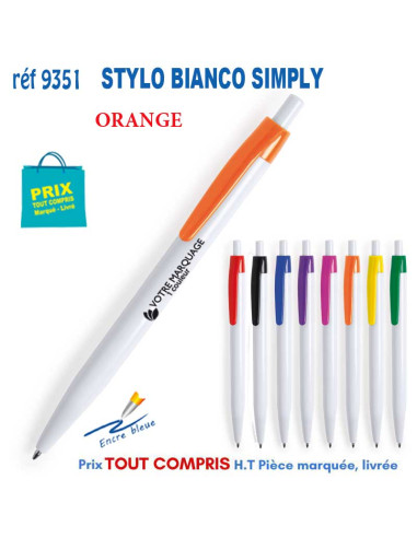 STYLO BIANCO SIMPLY REF 9351 9351 Stylos plastiques  0,72 €