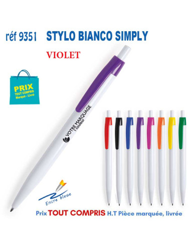 STYLO BIANCO SIMPLY REF 9351 9351 Stylos plastiques  0,72 €