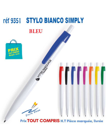 STYLO BIANCO SIMPLY REF 9351 9351 Stylos plastiques  0,72 €