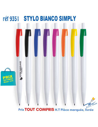 STYLO BIANCO SIMPLY REF 9351 9351 Stylos plastiques  0,72 €