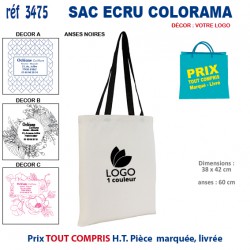 SAC ECRU COLORAMA REF 3475 3475 SACS SHOPPING - TOTEBAG  2,75 €