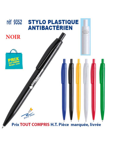 STYLO PLASTIQUE ANTI-BACTERIEN REF 9352 9352 Stylos plastiques  0,76 €