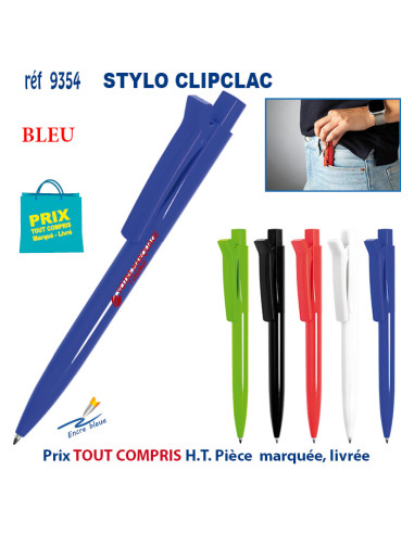 STYLO PLASTIQUE CLIPCLAC REF 9354 9354 Stylos plastiques  0,99 €