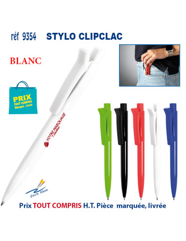 STYLO PLASTIQUE CLIPCLAC REF 9354 9354 Stylos plastiques  0,93 €