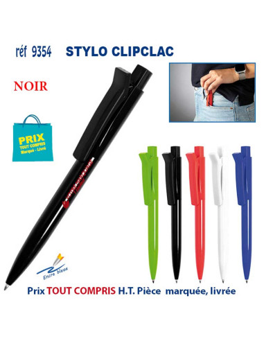 STYLO PLASTIQUE CLIPCLAC REF 9354 9354 Stylos plastiques  0,93 €