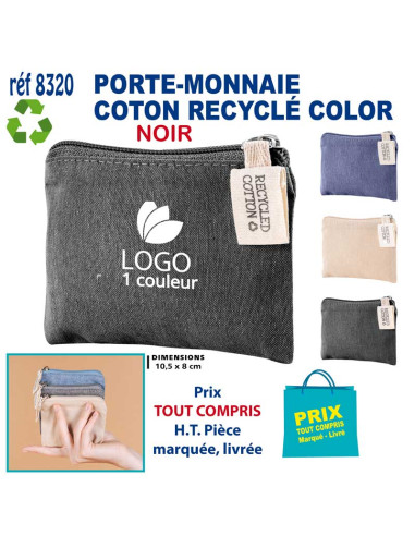 PORTE-MONNAIE COTON RECYCLE COLOR REF 8320 8320 DIVERS OBJETS PUBLICITAIRES  2,53 €