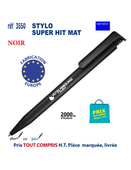 STYLO SUPER HIT MAT ou BRILLANT REF 3550 3550 Stylos plastiques  0,42 €