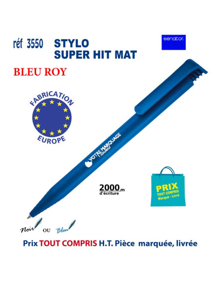 STYLO SUPER HIT MAT ou BRILLANT REF 3550 3550 Stylos plastiques  0,42 €