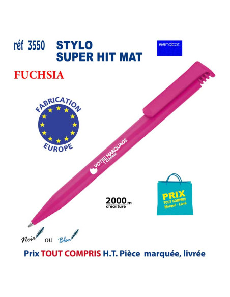 STYLO SUPER HIT MAT ou BRILLANT REF 3550 3550 Stylos plastiques  0,42 €