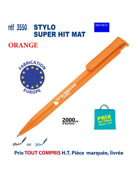 STYLO SUPER HIT MAT ou BRILLANT REF 3550 3550 Stylos plastiques  0,42 €