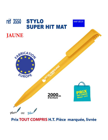 STYLO SUPER HIT MAT ou BRILLANT REF 3550 3550 Stylos plastiques  0,42 €
