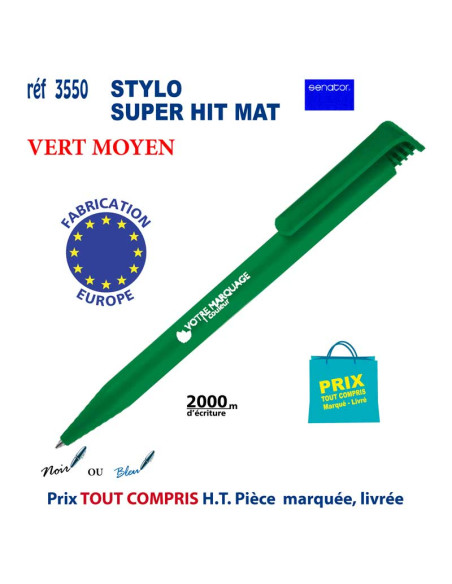 STYLO SUPER HIT MAT ou BRILLANT REF 3550 3550 Stylos plastiques  0,42 €