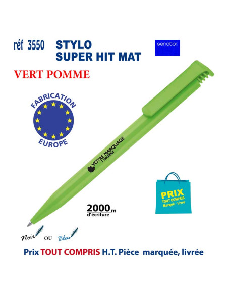 STYLO SUPER HIT MAT ou BRILLANT REF 3550 3550 Stylos plastiques  0,42 €