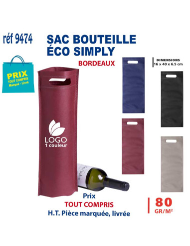 SAC BOUTEILLE ECO SIMPLY REF 9474 9474 SACS SHOPPING - TOTEBAG  1,78 €