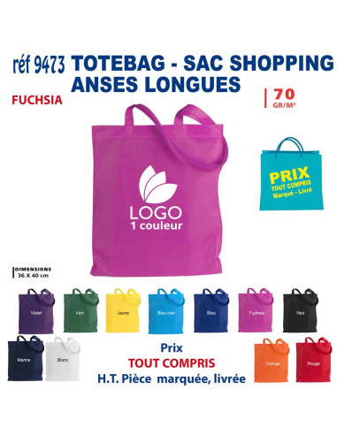 TOTEBAG - SAC SHOPPING ANSES LONGUES REF 9473 9473 SACS SHOPPING - TOTEBAG  1,45 €