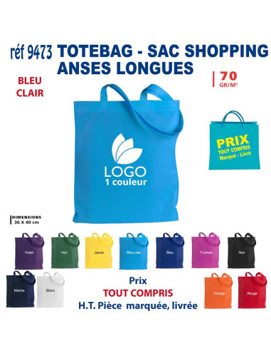 TOTEBAG - SAC SHOPPING ANSES LONGUES REF 9473 9473 SACS SHOPPING - TOTEBAG  1,35 €