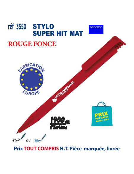 STYLO SUPER HIT MAT ou BRILLANT REF 3550 3550 Stylos plastiques  0,42 €
