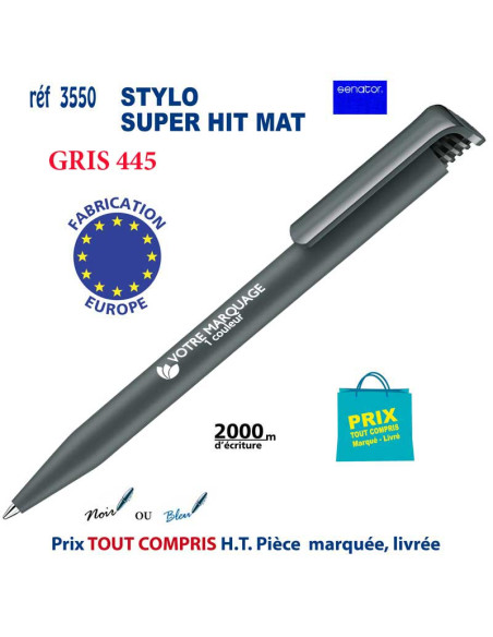 STYLO SUPER HIT MAT ou BRILLANT REF 3550 3550 Stylos plastiques  0,42 €