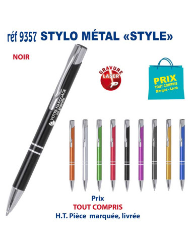 STYLO METAL STYLE REF 9357 9357 STYLOS PUBLICITAIRES PERSONNALISES  1,57 €