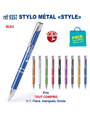 STYLO METAL STYLE REF 9357 9357 STYLOS PUBLICITAIRES PERSONNALISES  1,57 €