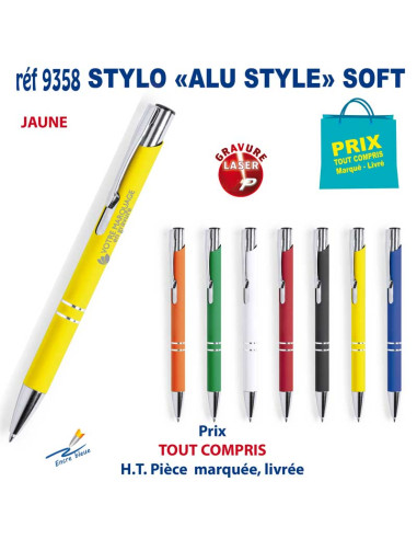 STYLO ALU STYLE SOFT REF 9358 9358 STYLOS PUBLICITAIRES PERSONNALISES  1,67 €