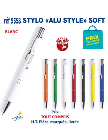 STYLO ALU STYLE SOFT REF 9358 9358 STYLOS PUBLICITAIRES PERSONNALISES  1,67 €