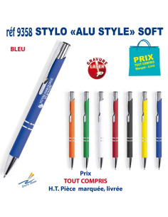 STYLO ALU STYLE SOFT REF 9358 9358 STYLOS PUBLICITAIRES PERSONNALISES  1,67 €