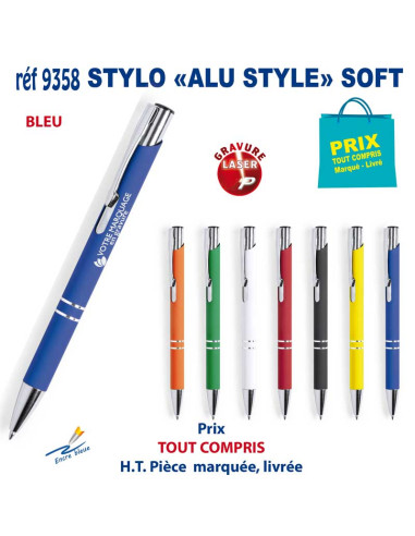 STYLO ALU STYLE SOFT REF 9358 9358 STYLOS PUBLICITAIRES PERSONNALISES  1,67 €