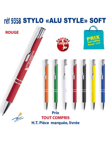STYLO ALU STYLE SOFT REF 9358 9358 STYLOS PUBLICITAIRES PERSONNALISES  1,67 €