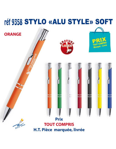 STYLO ALU STYLE SOFT REF 9358 9358 STYLOS PUBLICITAIRES PERSONNALISES  1,67 €