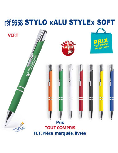 STYLO ALU STYLE SOFT REF 9358 9358 STYLOS PUBLICITAIRES PERSONNALISES  1,67 €
