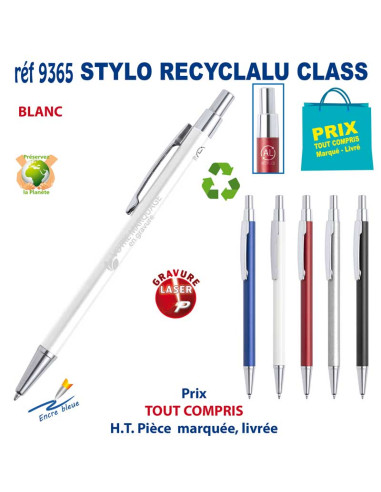 STYLO RECYCLALU CLASS REF 9365 9365 STYLOS PUBLICITAIRES PERSONNALISES  1,88 €