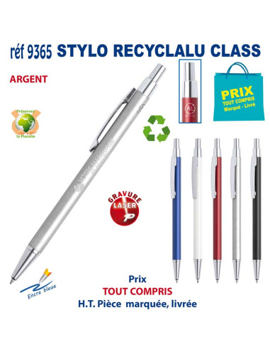 STYLO RECYCLALU CLASS REF 9365 9365 STYLOS PUBLICITAIRES PERSONNALISES  1,88 €