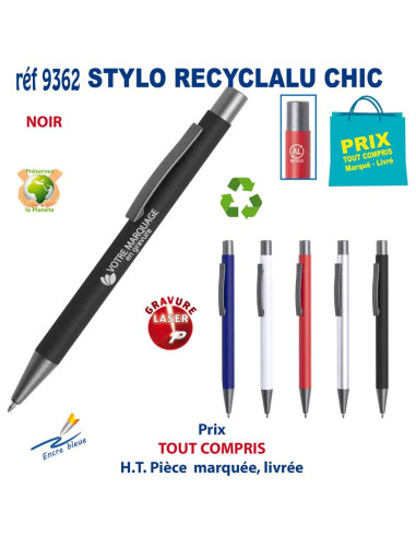 STYLO RECYCLALU CHIC REF 9362 9362 STYLOS PUBLICITAIRES PERSONNALISES  1,83 €