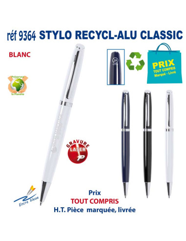 STYLO RECYCL-ALU CLASSIC REF 9364 9364 STYLOS PUBLICITAIRES PERSONNALISES  3,62 €