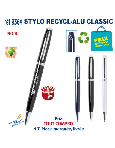 STYLO RECYCL-ALU CLASSIC REF 9364 9364 STYLOS PUBLICITAIRES PERSONNALISES  3,62 €