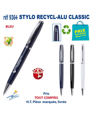STYLO RECYCL-ALU CLASSIC REF 9364 9364 STYLOS PUBLICITAIRES PERSONNALISES  3,62 €