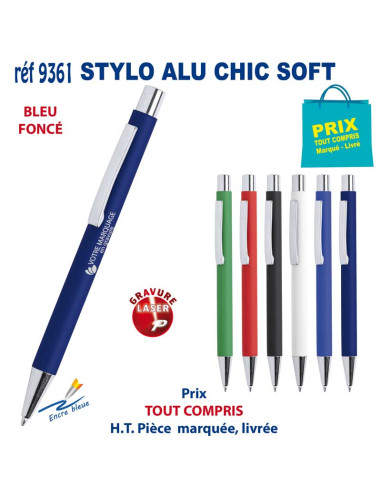 STYLO ALU CHIC SOFT REF 9361 9361 STYLOS PUBLICITAIRES PERSONNALISES  1,93 €