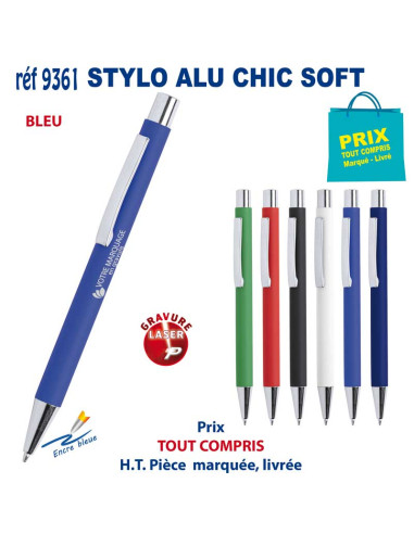 STYLO ALU CHIC SOFT REF 9361 9361 STYLOS PUBLICITAIRES PERSONNALISES  1,93 €
