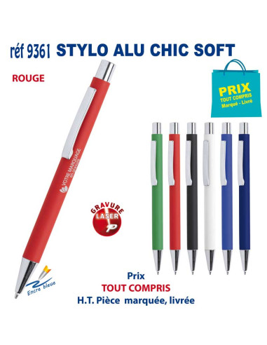 STYLO ALU CHIC SOFT REF 9361 9361 STYLOS PUBLICITAIRES PERSONNALISES  1,93 €