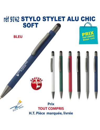 STYLO STYLET ALU CHIC SOFT REF 9742 9742 STYLOS PUBLICITAIRES PERSONNALISES  1,86 €