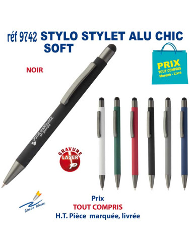 STYLO STYLET ALU CHIC SOFT REF 9742 9742 STYLOS PUBLICITAIRES PERSONNALISES  1,86 €