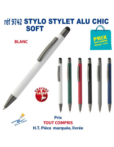 STYLO STYLET ALU CHIC SOFT REF 9742 9742 STYLOS PUBLICITAIRES PERSONNALISES  1,86 €